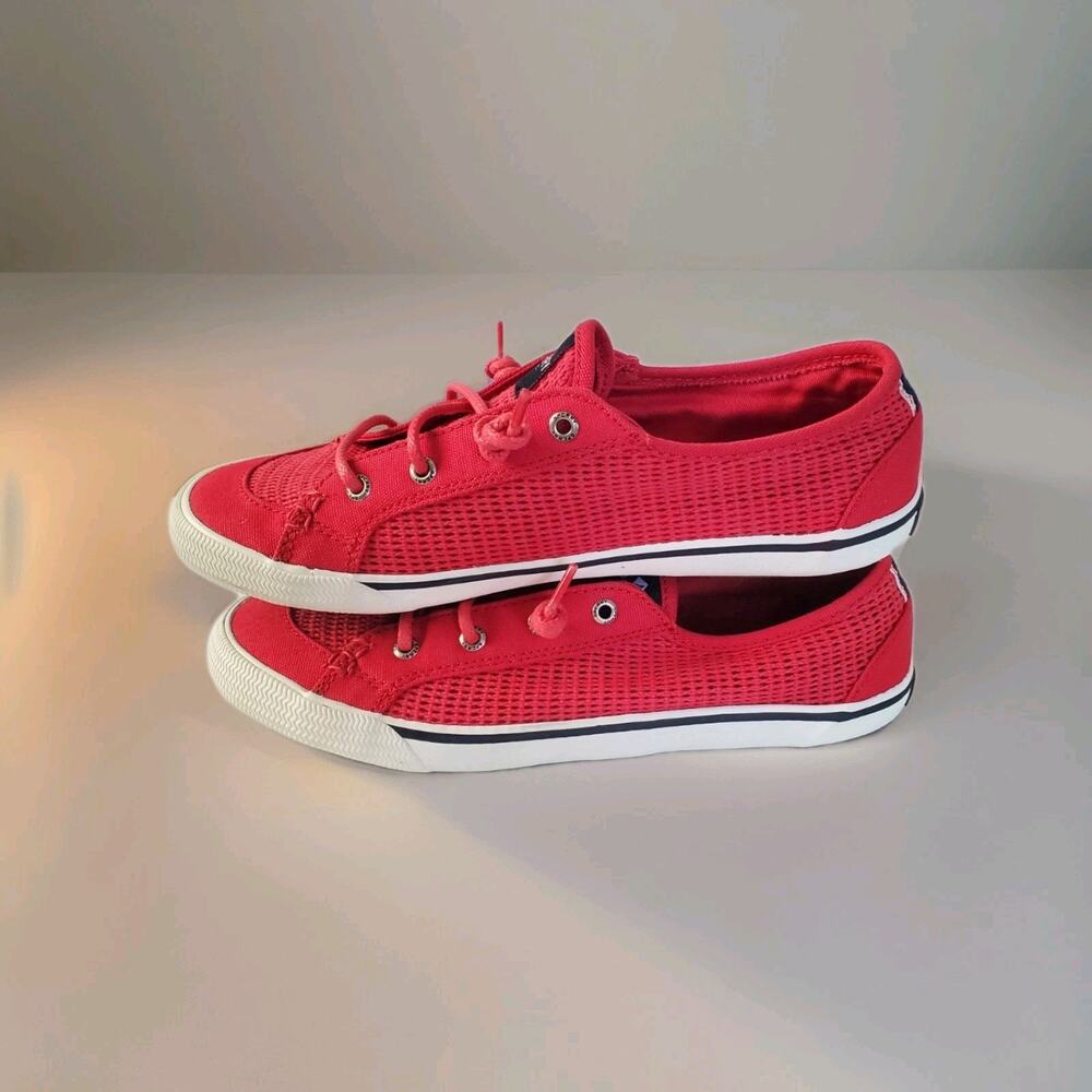 NIB Sperry Lounge LTT Mesh Red Slip On Sneaker 8.5M 39.5 - Picture 3 of 13